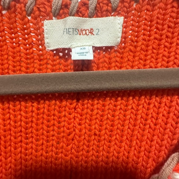 Fiets Voor 2 Cadmium Geometry Sweater Size XS Orange ANTHROPOLOGIE - Picture 4 of 4